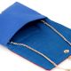 Blue Beaded Dragon Embroidered Sling Bag with Chain