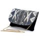 Midnight Mirage Beaded Sling Clutch with Gold Chain Strap