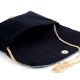 Midnight Mirage Beaded Sling Clutch with Gold Chain Strap