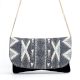 Midnight Mirage Beaded Sling Clutch with Gold Chain Strap