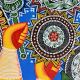Kalighat Pattachitra Painting Cloth Artwork of Goddess Durga for Wall Decor