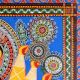 Kalighat Pattachitra Painting Cloth Artwork of Goddess Durga for Wall Decor