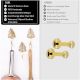 Golden Brass Leaf Wall Hook