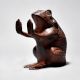 Elegant Metal Frog Sitting Figurine - English Art