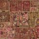 Handmade Vintage Patchwork Embroidered Wall Hanging with Mirror Work