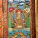 Traditional Himalayan Wooden Almirah with Buddha Artwork