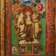 Traditional Himalayan Wooden Almirah with Buddha Artwork