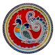 Handpainted Peacock Motif Wall Plate