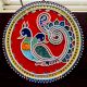 Handpainted Peacock Motif Wall Plate