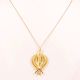 Silver Khanda Sikhism Symbol Necklace Perfect for Daughter Wedding or Graduation Gifts
