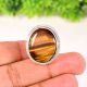 Handmade Oxidized Ring with Oval Tiger Eye Gemstone for Women