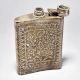 Vintage Carved Brass Wine Bottle Decorative Piece