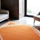 Handknotted Wool Area Terracotta Rug