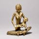 Exquisite Tribal Woman with Child Statue