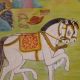 Traditional Jain Paper Painting with Watercolors Depicting Spiritual Journey