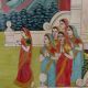 Traditional Jain Paper Painting with Watercolors Depicting Spiritual Journey
