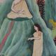 Traditional Jain Paper Painting with Watercolors Depicting Spiritual Journey