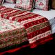 Crimson Bloom Jaipuri Quilt