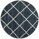 Modern Blue Shaggy Living Mat