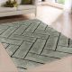 Modern Sliver Geometric Hall Mat