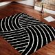 Modern Ivory Geometric Bedroom Rug