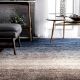 Handmade Navy Geometric Hall Rug