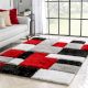 Cozy Red Shaggy Bedroom Rug