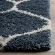 Soft Blue Shaggy Hall Carpet