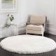 Handwoven White Shaggy Rug