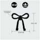 3 Pieces Decorative Black Aluminium Bow Wall Hooks