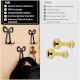 3 Pieces Decorative Black Aluminium Bow Wall Hooks