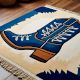 Handtufted Sneaker Motif Accent Wool Rug