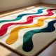 Handtufted Retro Wave Pastel Wool Rug