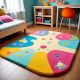 Handtufted Color Block Dotty Wool Rug