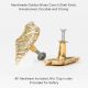 Handmade Golden Brass Conch Shell Knob – Decorative Cabinet and Drawer Pull