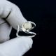 Elegant Pearl 925 Sterling Silver Ring Handmade Dainty for Women