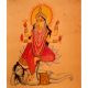 Vintage Art Kalighat Paper Painting of Hindu Goddess for Decor