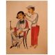 Hand Painted Beautiful Kalighat Paper Painting for Decoration
