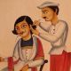 Hand Painted Beautiful Kalighat Paper Painting for Decoration