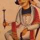 Hand Painted Beautiful Kalighat Paper Painting for Decoration