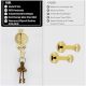 Golden Handmade Pomegranate Design Iron Wall Hook