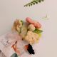 Soft Peach Crochet Daisy With Ivory Blossoms