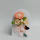 Soft Peach Crochet Daisy With Ivory Blossoms