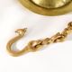 Traditional Brass Hanging Oil Lamp With Chain for Temple