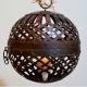 Antique Finish Metal Hanging Ball Lamps Candle Holders Set Of 3