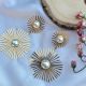 Pearl Glow 18K Gold Plated Floral Statement Earrings