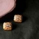 18K Gold Plated Textured Rhombus Modern Stud Earrings