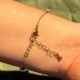 18K Gold Plated Pearl Protection Charm Bracelet