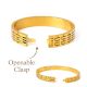 18K Gold Plated Emerald Mesh Chain Kada