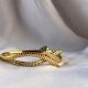 18K Gold Plated Twisted Rope Textured Kada
